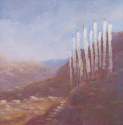 Banderas de oración, Bután, 2012 de Lincoln Seligman